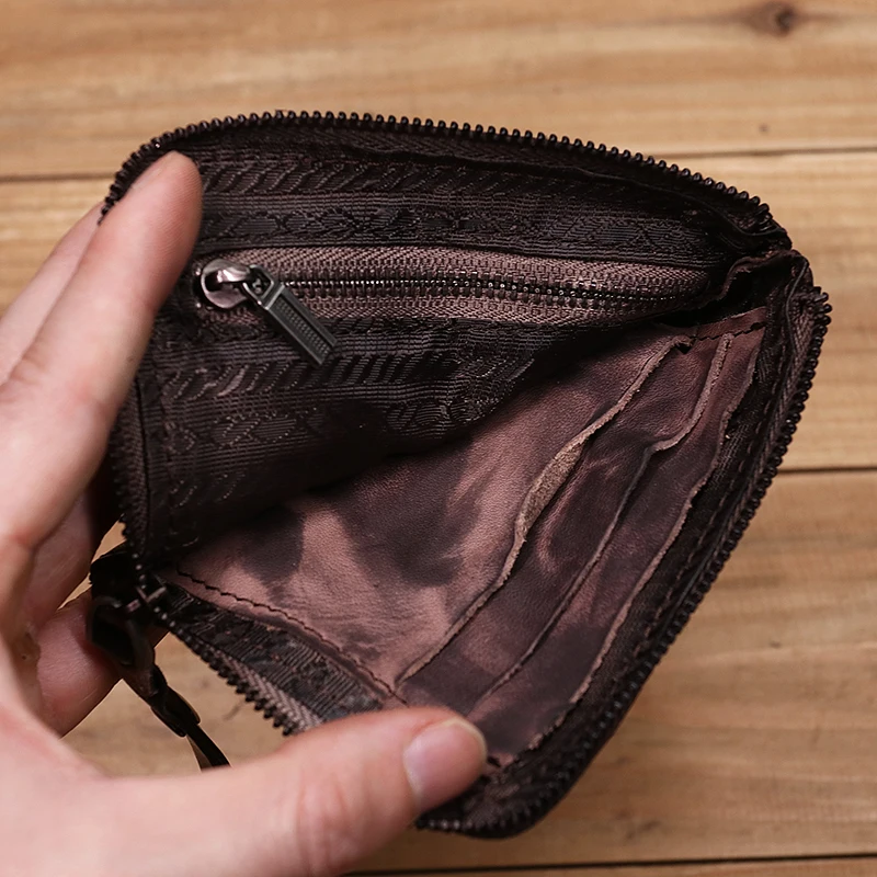 Кошелек из натуральной кожи для мужчин и женщин маленький приталенный бумажник