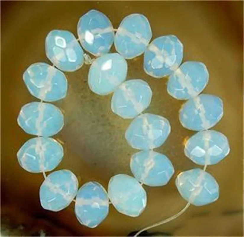 

new 70pcs 8x10mm Faceted Sri Lanks Moonstone Gems Abaucs Loose Beads