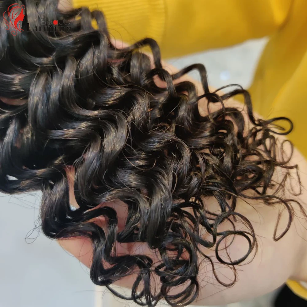 Длинные глубокая волна пряди перуанских Волосы Remy 100% человеческих волос воды