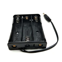 3 x 18650 batteries plastic case shell 3 slots 11 1v 18650 battery holder storage box container with dc 5 5x2 1mm plug