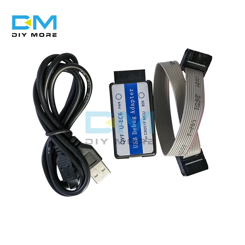 C8051F Эмулятор загрузчика программатор JTAG/C2 U-EC6/EC3 USB отладочный адаптер 3 V-5V C8051F00