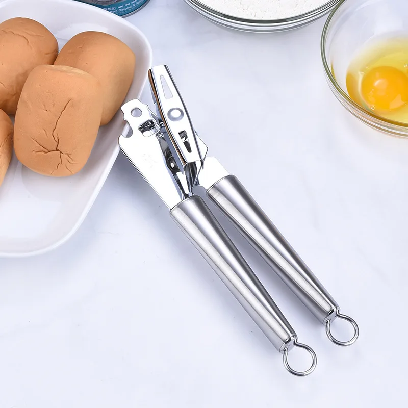 Консервный нож из нержавеющей стали, профессиональные кухонные инструменты, безопасный консервный нож, гаджет