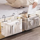 Прикроватная сумка для хранения, подвесной органайзер, Холщовая Сумка для общежития, кровати, двухъярусной кровати, рельсов, книг, игрушек, подгузников, держатель для кровати