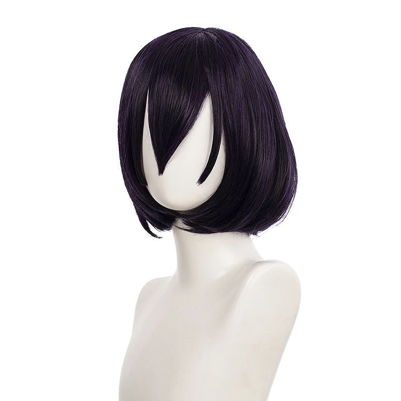Kakegurui компульсивное Картежник Midari Ikishima темно-фиолетовый Косплэй парик коротких