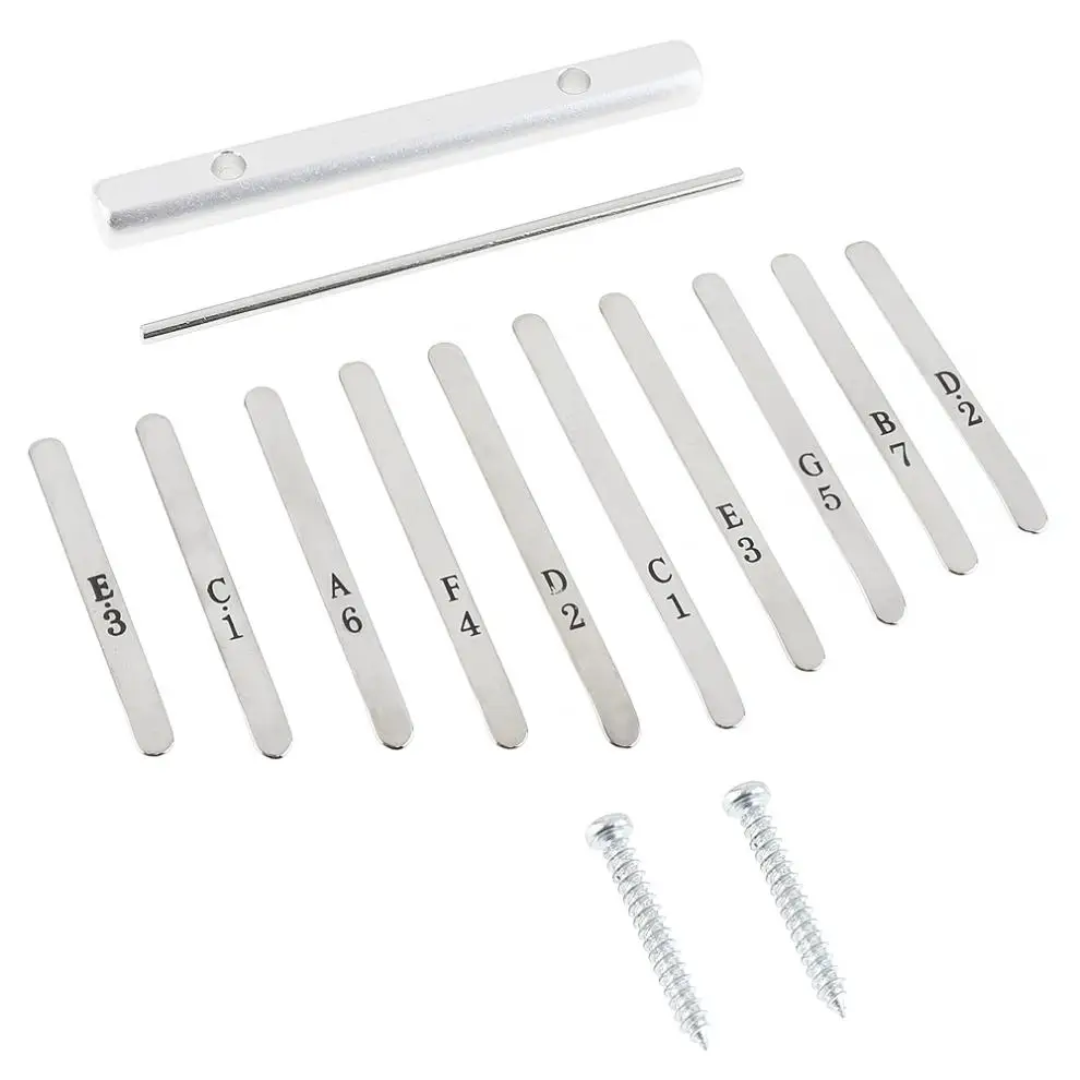 Большой палец пианино калимба DIY Kit 10 Ключ липа большого пальца пианино Mbira для картина ручной работы родителей и детей