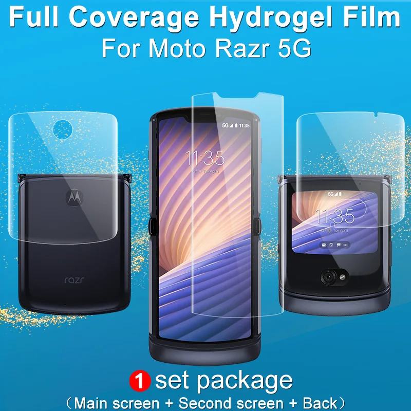 Для Motorola Razr 5G IMAK полное покрытие прозрачный гидрогель мягкий экран пленка +