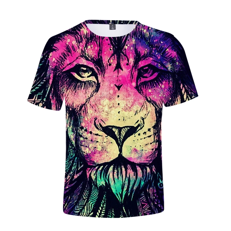 

Tiger Watercolor Print 3d T Shirt Camiseta Anime Cartoon Japanese Harajuku T Shirt Summer Men Tshirt Short Sleeve Tops Tee Homme