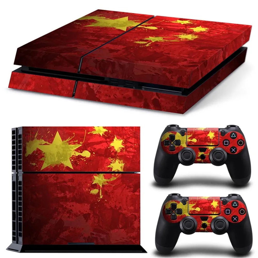 Виниловая наклейка на все тело для Playstation 4 консоль и контроллеры флаг