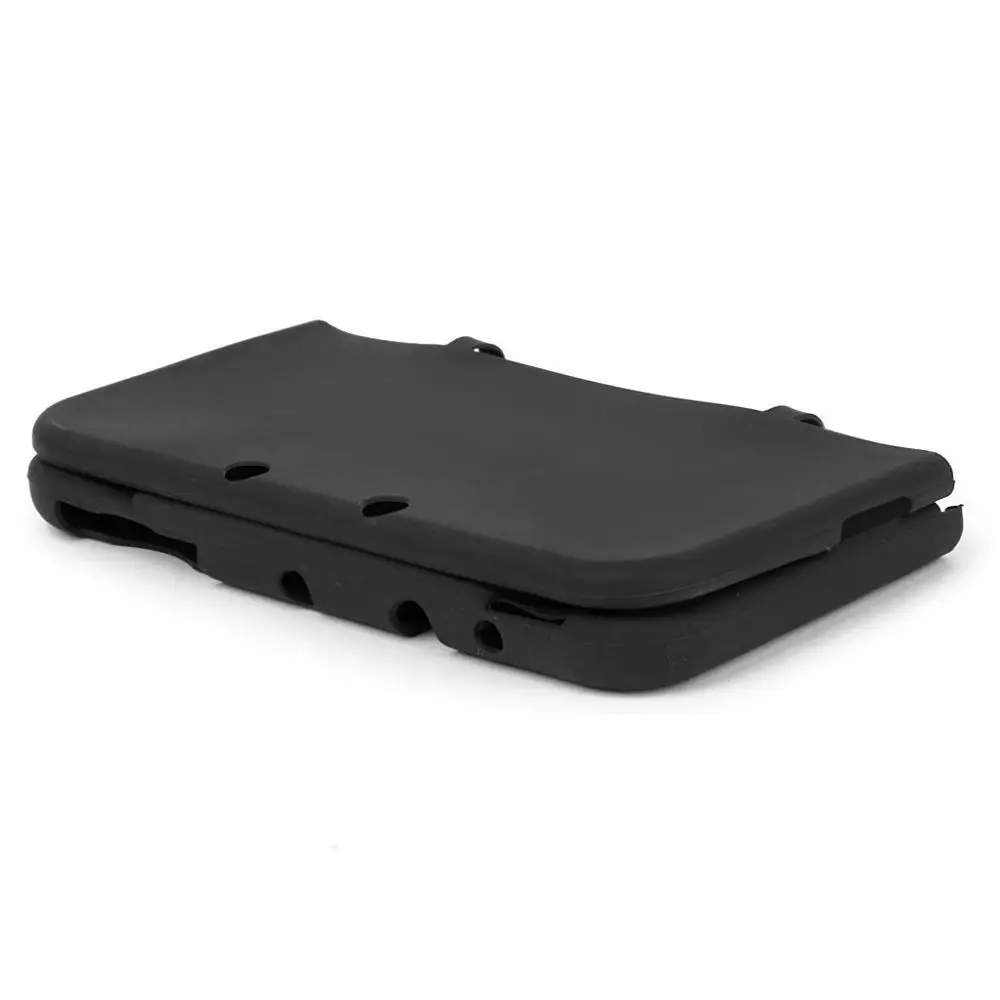 Black silicone case Защитная жесткая дорожная переносная крышка мешок сумка с сенсорной пленкой защитный силиконовый чехол для nintendo new 3DS LL XL new 3dsll 3dsxl - Цвет: Black silicone case