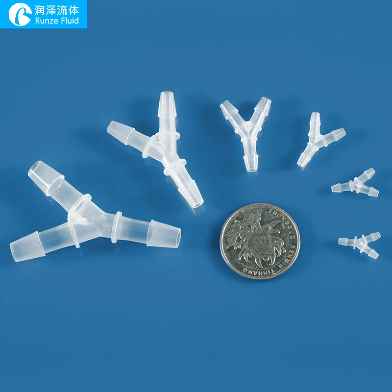 Пластиковый 3 ходовой соединитель для шланга переходник с зазубринами гладкая не