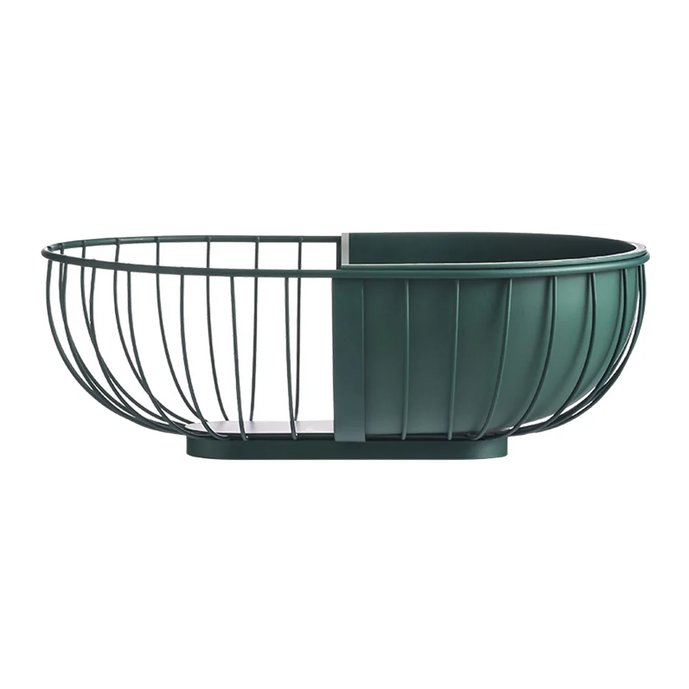 

Snack Bowl Storage Container Iron Wire Living Room Kitchen Drain Home Hollowed Out Vegetable Fruit Basket Modern Nordic Style