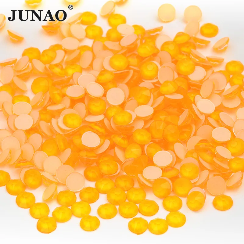 JUNAO SS20 неоновые стеклянные стразы для ногтей с плоской задней стороной, стеклянные стразы, стразы для обуви - Цвет: Neon Champange