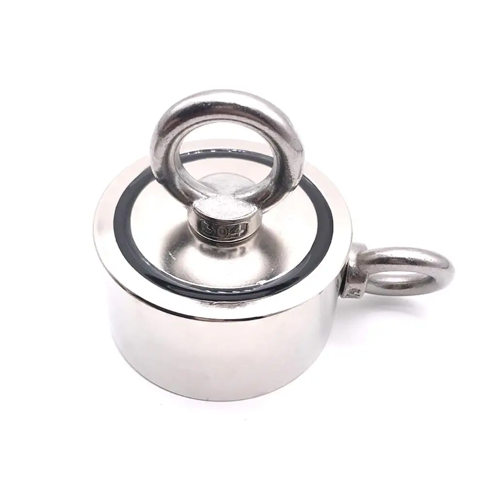 Сильный неодимовый магнит двусторонний поисковый магнитный крючок D48 - D74 * 28 мм