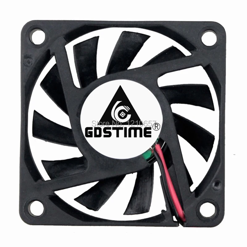 Мини охлаждающий вентилятор Gdstime 5 шт./партия В 12 24 2Pin 3Pin USB 60 мм 60x60x10 6010 постоянного
