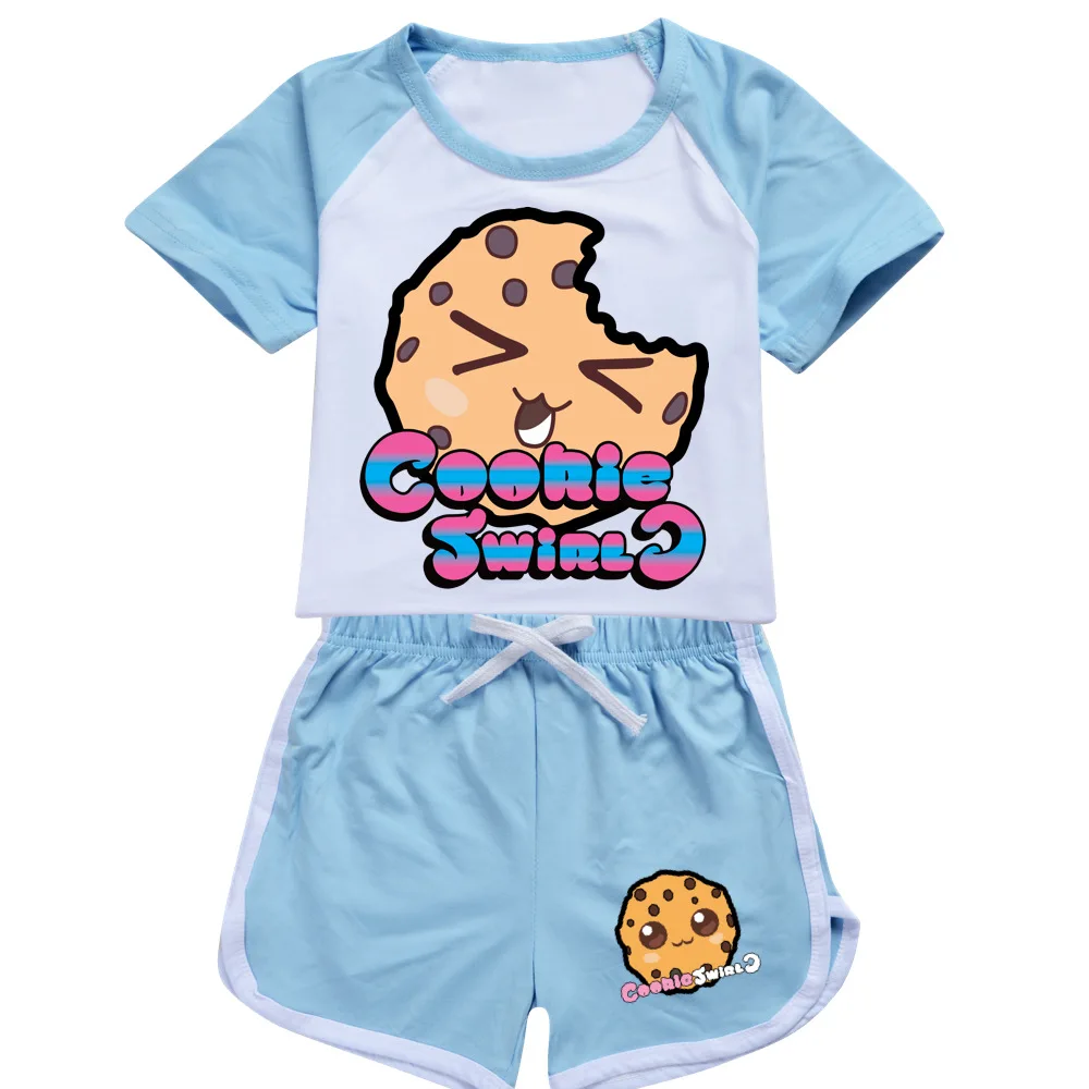 New Kids Cookie Swirl C Clothes Cotton Sport Tracksuits T-shirts Sweatshirt Suit Cartoon Set Teenager Baby Boys Girls Clothing
