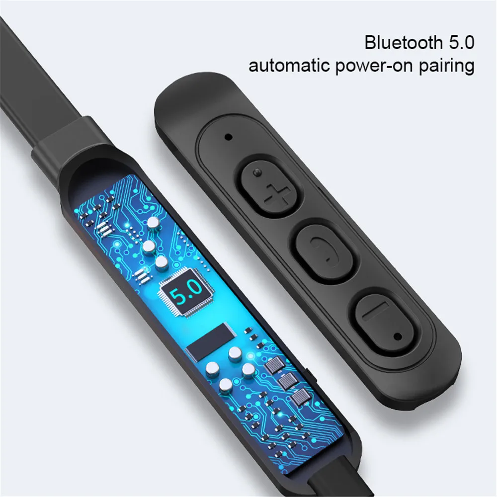 Беспроводные Bluetooth наушники водонепроницаемые спортивные с шейным ремешком HD