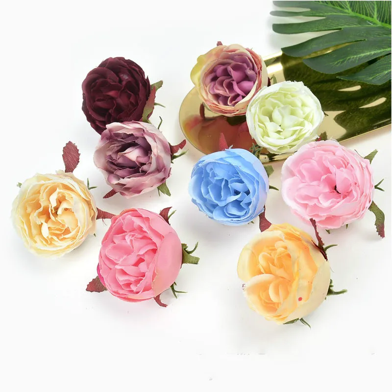 5 шт./лот имитация пиона Цветочная головка DIY ремесло искусственный цветок