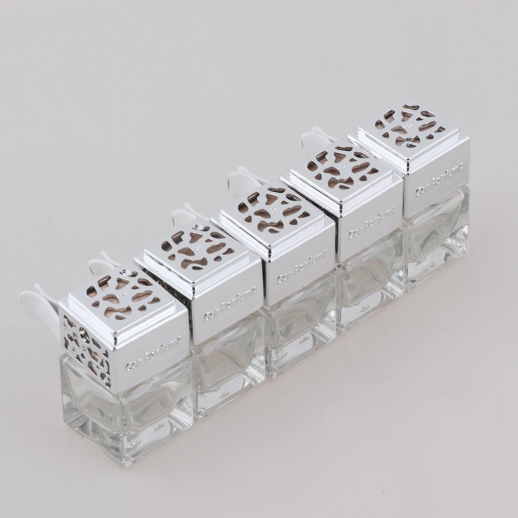 5pcs 6ml Empty Car Perfume Scent Bottle Diffuser Air Freshner Ornament Vials | Refillable Bottles