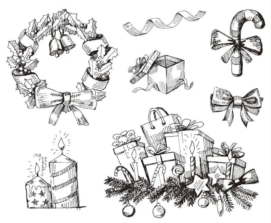 Рождественские товары прозрачные штампы венок свеча Рождественское украшение