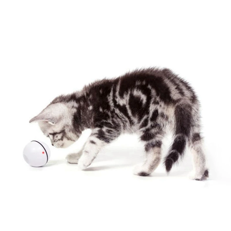

Cat USB Rechargeable Ball Pet Toy Automatic Rolling Ball With Flashing LED Interactive Pet Cat Jumping Ball Toys