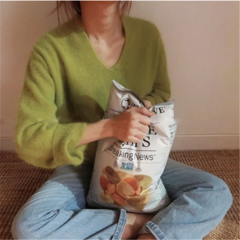 Korobov корейский однотонный базовый с длинным рукавом женский свитер винтажный