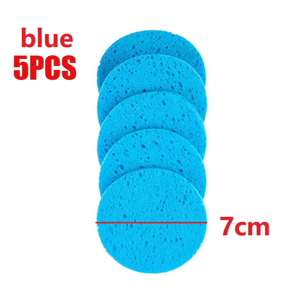 7CM 5PCS 1/4/5/8/12 шт./компл. Портативный многоразовые бамбуковые волокна моющиеся патронов колодки средство для снятия макияжа с ватными тампонами Очищающая Подушечка Для лица инструмент - Цвет: 7CM 5PCS