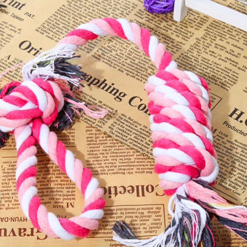 Игрушка для домашних животных двойной узел из хлопчатобумажной веревки плетеный