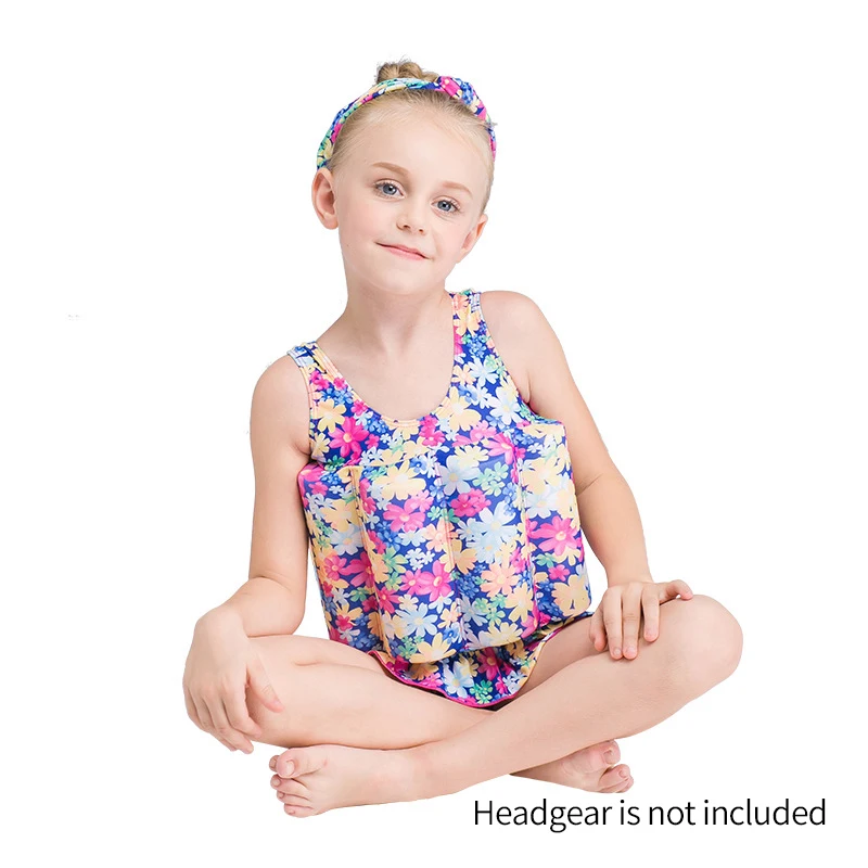 Floating Swimming Suit Detachable Training Bathing Swimsuit Infant Swimwear with Buoyancy Sticks for Girls-ABLD | Спорт и