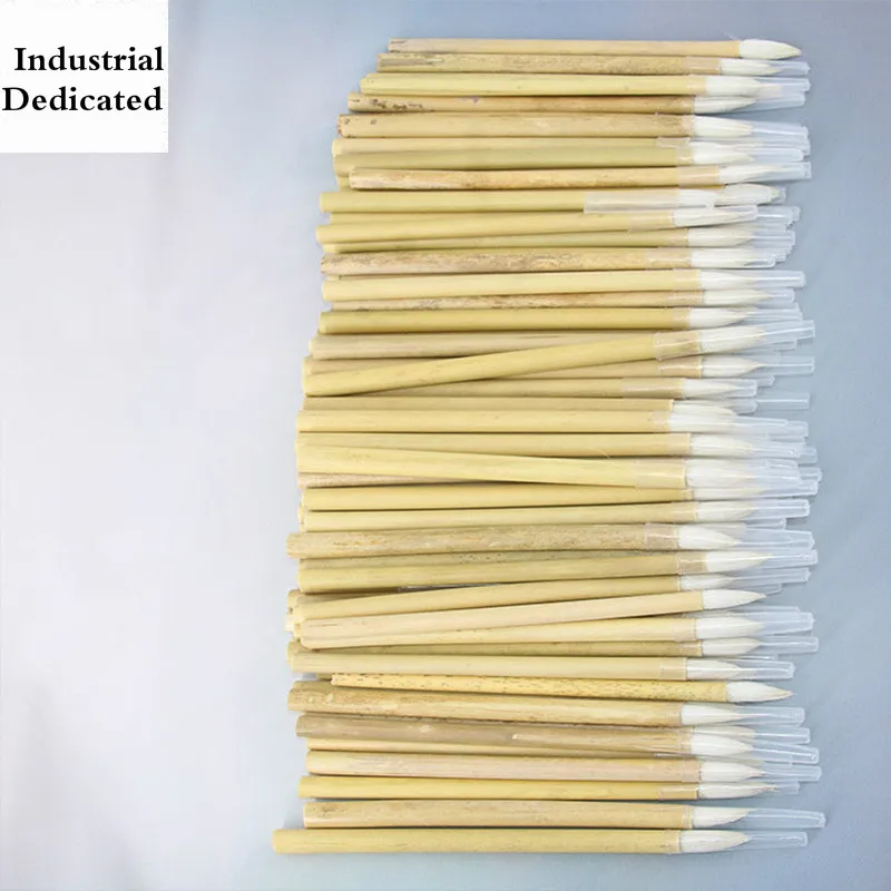 100 шт. ручка для масляной краски Бамбуковая кисти с белыми облаками специальная