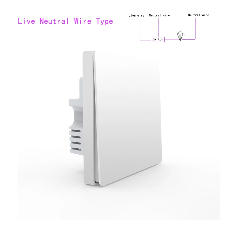 Live Neutral Type 1 Умный переключатель Aqara, светильник с дистанционным управлением, ZiGBee, wifi, беспроводной ключ, настенный проводной переключатель, умный дом, работа для mi jia mi Home APP - Цвет: Live Neutral Type 1