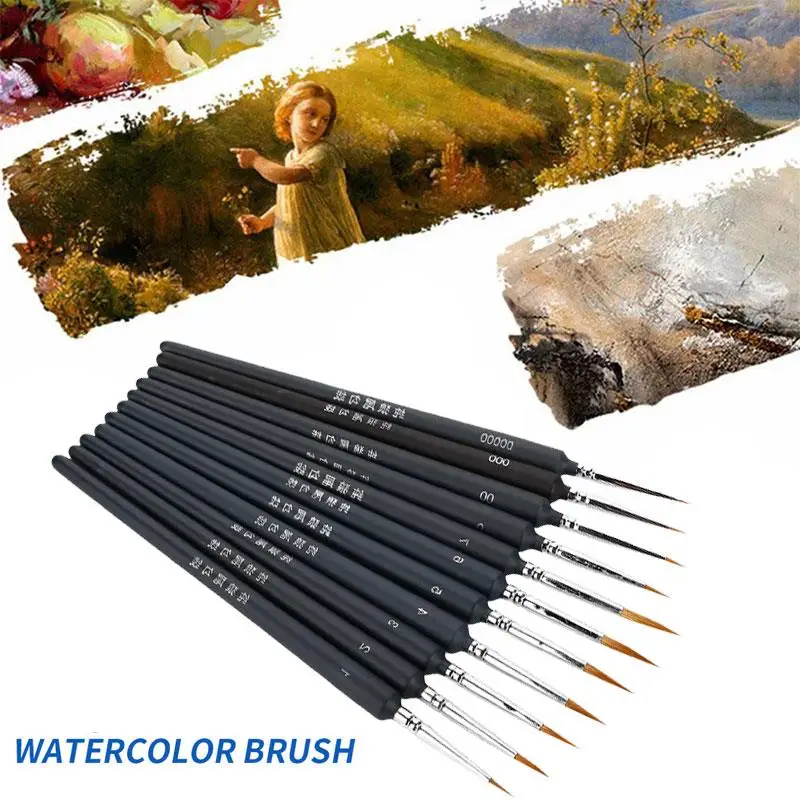 

Scriptliner Professional Watercolour Paint Wooden Handle Wolves Hairs Oil Painting School Painting Brush Children Color