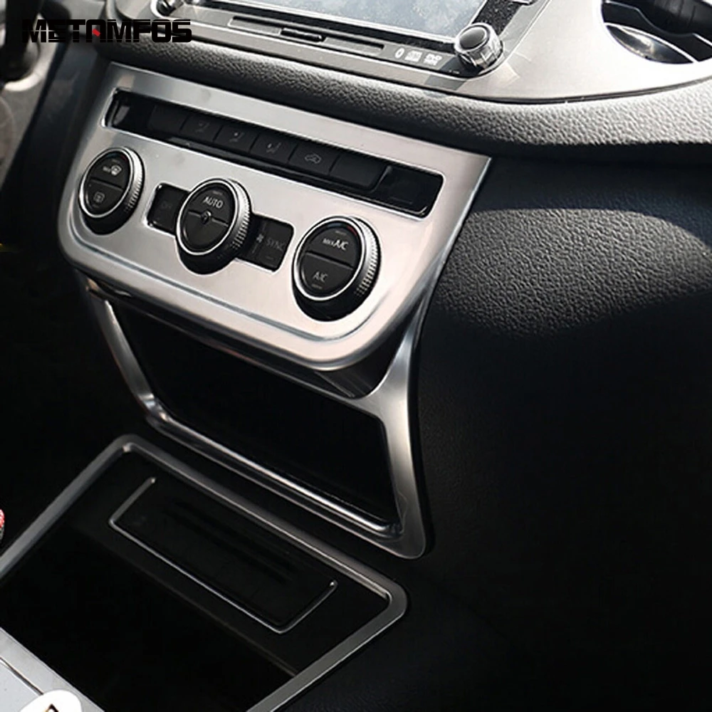 Матовая крышка переключателя кондиционера для Volkswagen Tiguan 2012 2014 2015 с центральным