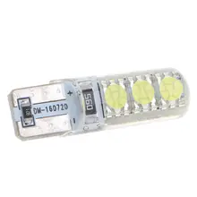 1х T10 W5W 5050 6LED силикагель авто лампы Ширина лампы номерного знака светильник авто лампа автомобильный светильник s
