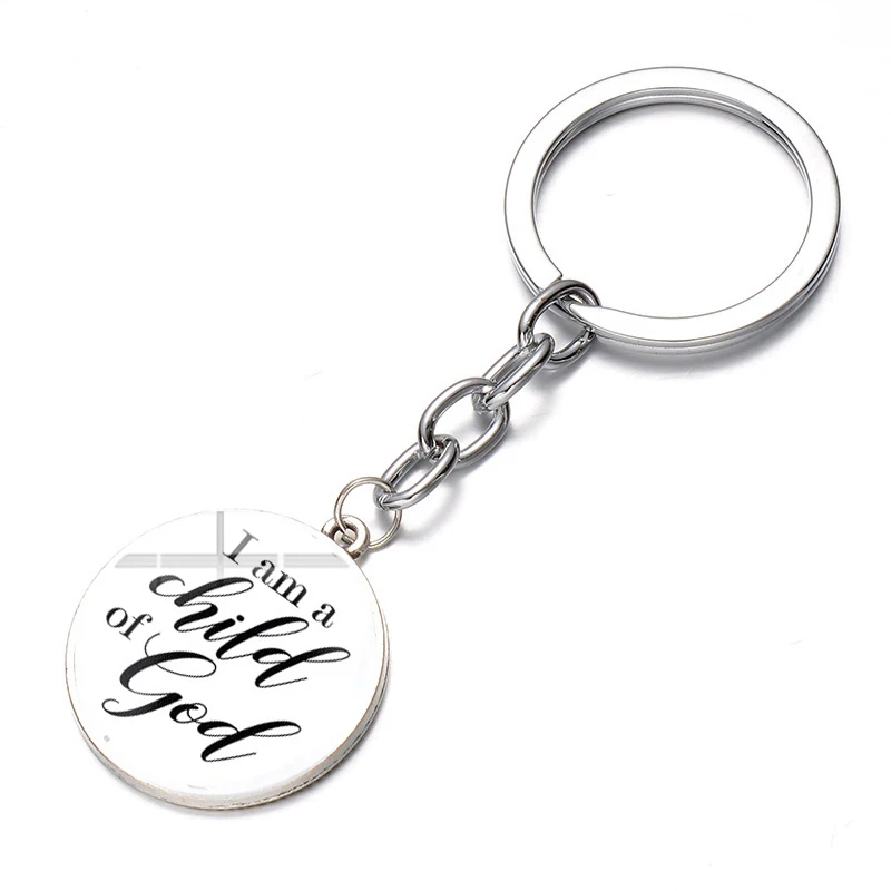 Новый брелок для ключей с вдохновляющим языком Я ребенок Бога Библия цитата