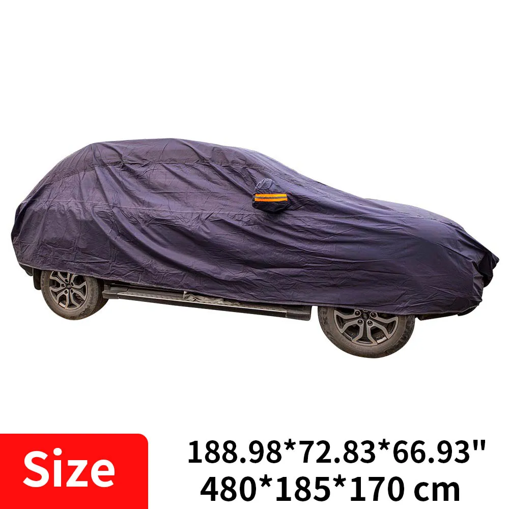

Dark Blue Full Car Cover Heat Rain Sun Resistant For Ford Mustang 480*185*170 cm