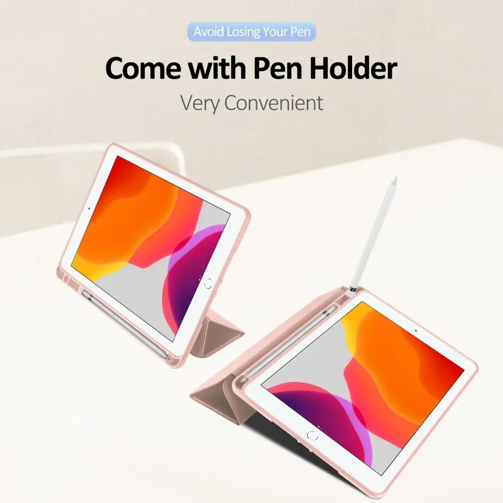 DUX DUCIS PU кожаный смарт-чехол для iPad 7 10 2 (2019) мягкий флип-чехол дюймов с карандашом