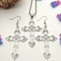 cross gothic ankh cross earrings ladies big earrings european and american jewelry