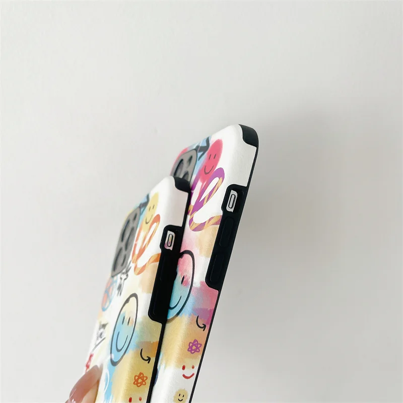 

Shockproof Smiley Face Phone Case For IPhone 12 Min 11 Pro 7 8 Plus XS MAX XR X SE 2020 Fashion Mobile Phone Protection Cover