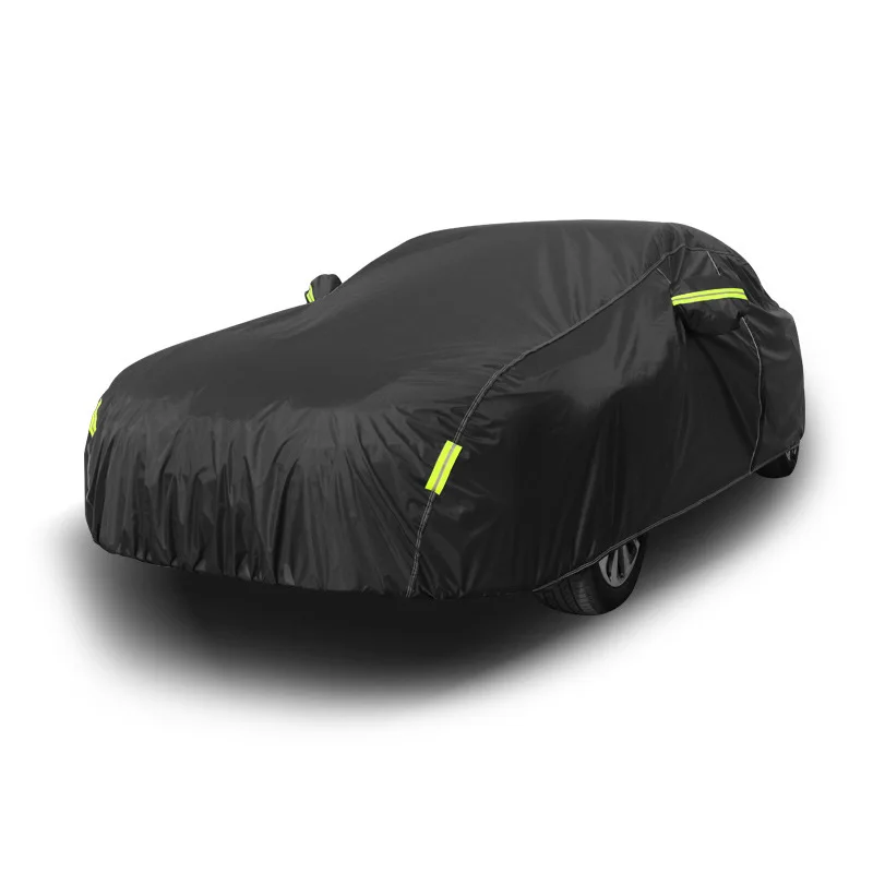 

Universal SUV/Sedan Full Car Covers Outdoor Waterproof Sun Rain Snow Protection UV Car Zipper Design Black Car Case Cover S-XXL