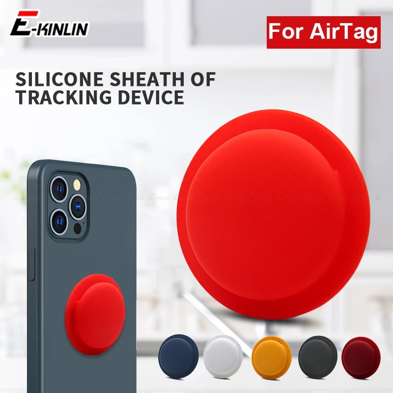 

Stickers Silicone Case For Apple Airtag Tracker Locator Anti-lost Adhesive Protective Pouch Screen Protector Soft Candy Cover