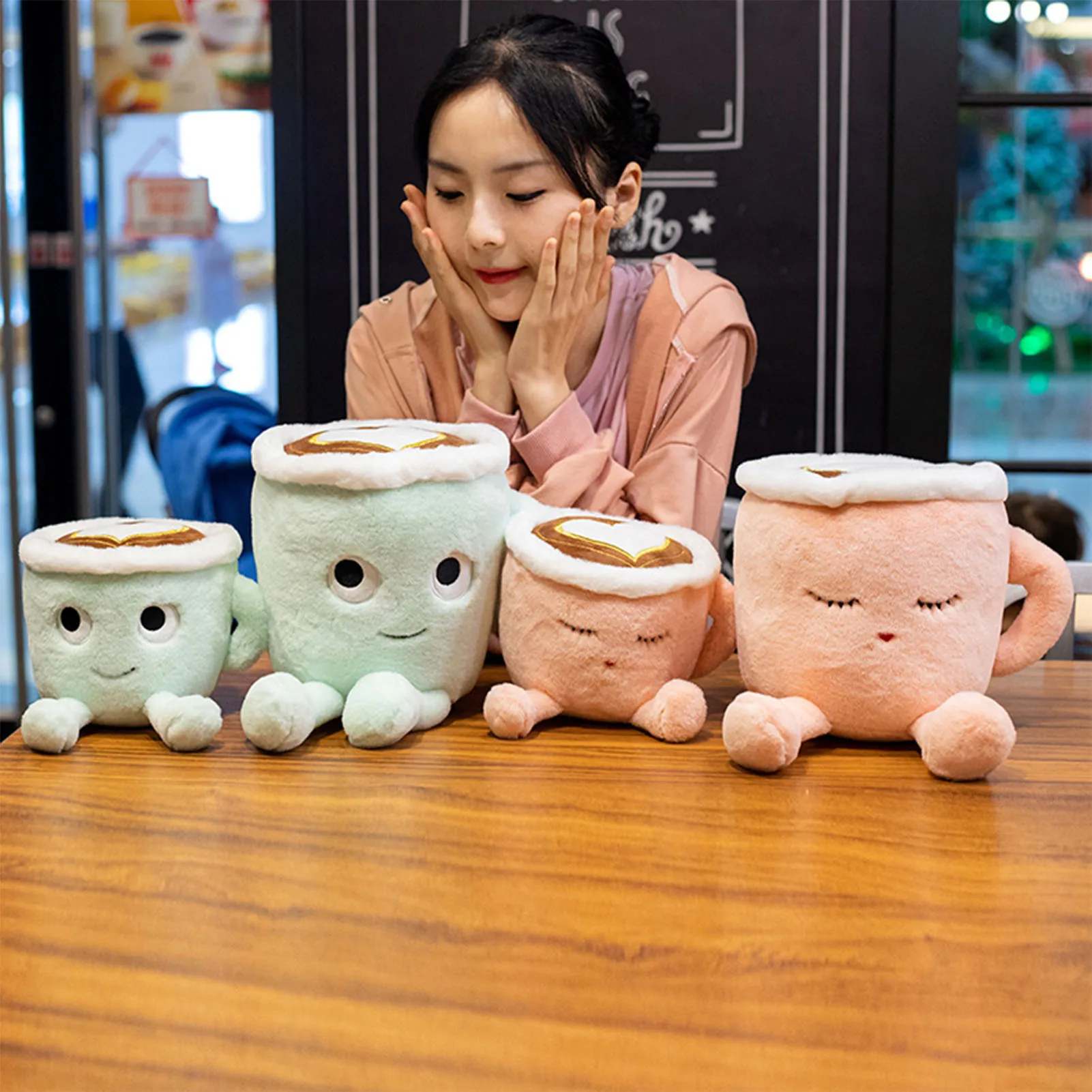 

Cup Shaped Plush Toy Cute Coffee Mug Throw Pillow Gifts For Kids Net Red Milk Tea Cup Plush Toy Latte Coffee Pillow