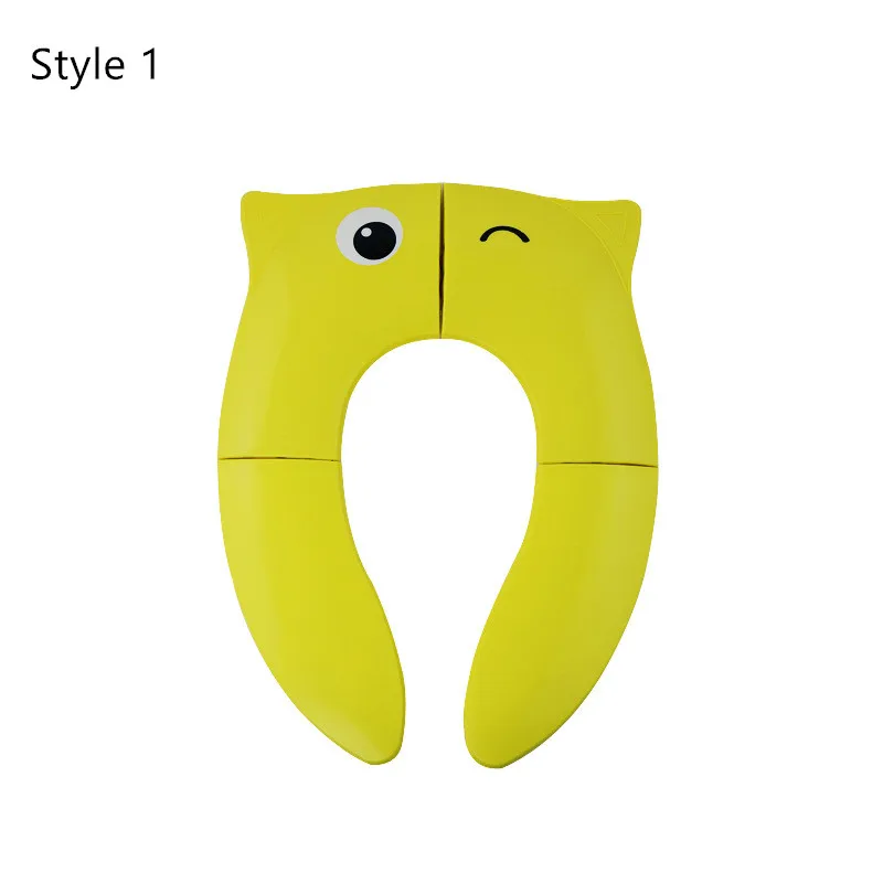 style 1 yellow owl Портативный детский дорожный горшок для сиденья детский складной Туалет обучающее сиденье Чехол для малыша моча помощник Подушка Детский горшок местный - Цвет: style 1 yellow owl