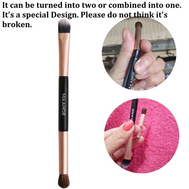 Новинка 2019 двухсторонняя кисть для теней век с нейлоновой щетиной мягкие щетинки