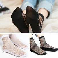 summer women socks hollow out breathable mesh fishnet socks short hosiery ankle socks