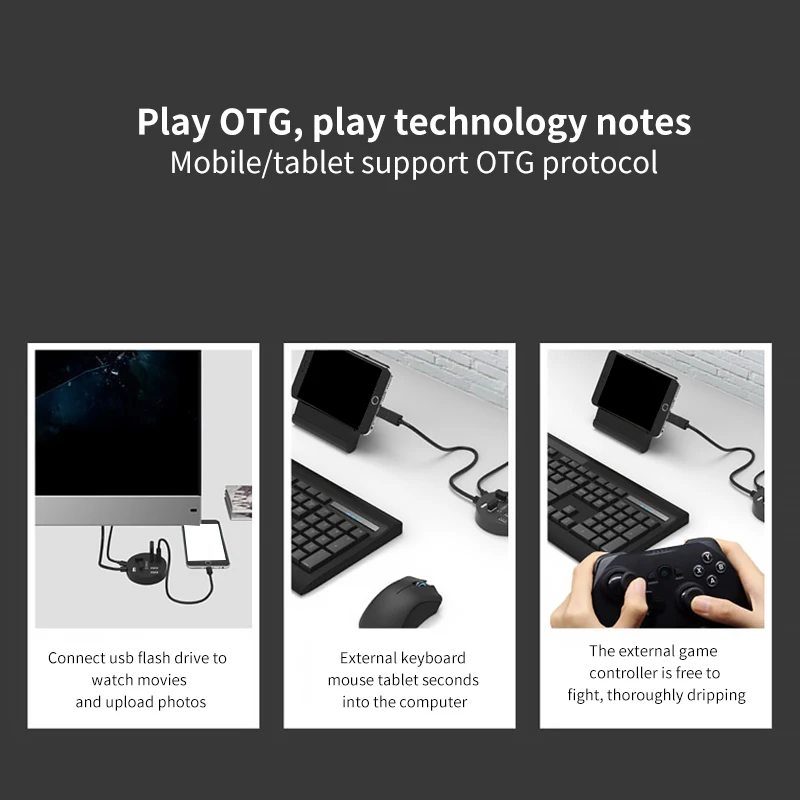 

Portable 8-Port USB 2.0 HUB Data Transfer Portable Computer USB Hub For Laptop Charging USB Distributor Adapter