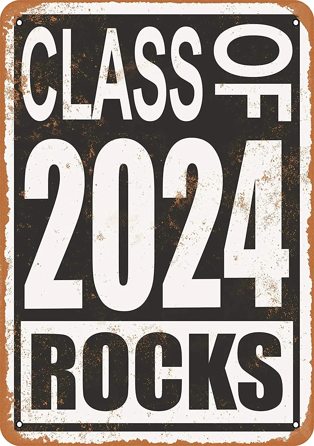 

WallColor 8*12 Metal Sign Class of 2012 Rocks Vintage Look