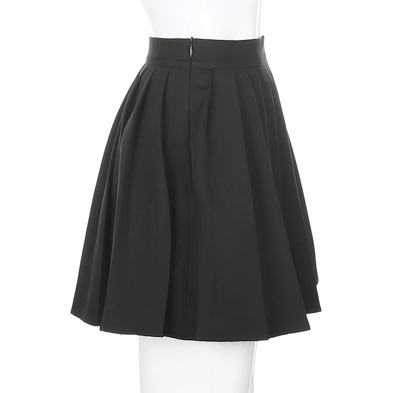 

New Casual Mini Pleated Skirts Shorts Letter Print High Waisted Short Skirt Korean Preppy Style Dance
