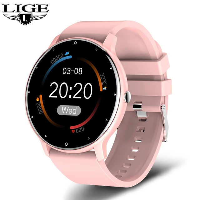 Смарт-часы LIGE мужские водонепроницаемые с сенсорным экраном и Bluetooth | Электроника | АлиЭкспресс, Aliexpress