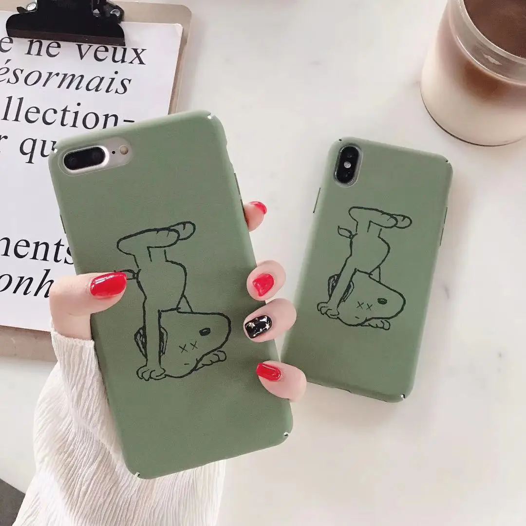 Japan cute cartoon Charlie Brown friend puppy phone case for iphone Xs MAX XR X 6 6s 7 8 plus peanut Funny pattern hard coque |