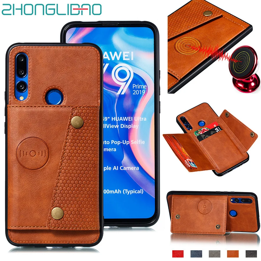 Чехол-бумажник с отделением для карт для huawei Y9 Prime P Smart Z P20 Lite Honor 20 Nova 5 5i 4e Mate20 P30 Pro кожаный чехол с подставкой